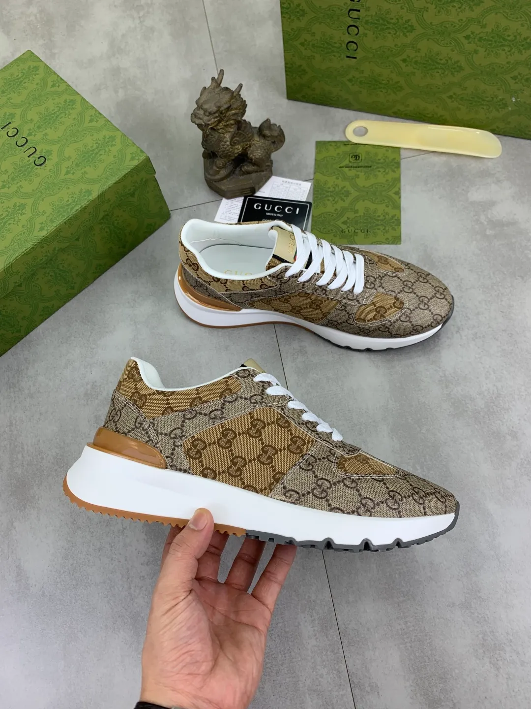 Men's shoes 💰P440💰[New model]🆘 The latest model from Gucci GUCCI official website🎁Classic casual and fashionable men's shoes👟Best model💥The version is simple and elegant, exclusive for trendy men. Unique official website latest brand elements👑Gucci original decoration, fashionable and generous, original soft calfskin fabric➕Comfortable soft first-layer pigskin lining ✅The official website specifies the wear-resistant casual outsole, the classic model is taken in real life🎬Color: 3️⃣colors available😍Number: 38-44